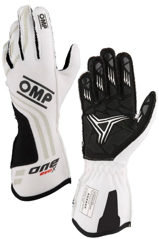 OMP ONE EVO-X MY24 GLOVES FIA 8856-2018 NAVY BLUE / CYAN SZ M - IB0-0775-A01-244-M