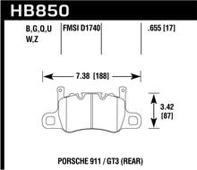 Load image into Gallery viewer, Hawk 14-17 Porsche 911 GT3 DTC-60 Race Rear Brake Pads - HB850G.655