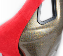 Load image into Gallery viewer, NRG FRP Bucket Seat ULTRA Edition - Large (Red Alcantara/Gold Glitter Back) - FRP-302RD-ULTRA