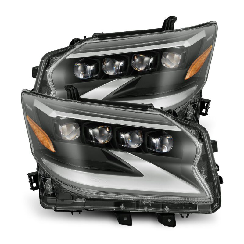 AlphaRex 14-19 Lexus GX 460 NOVA LED Projector Headlights Plank Style Black w/Activ Light/Seq Signal - 880300