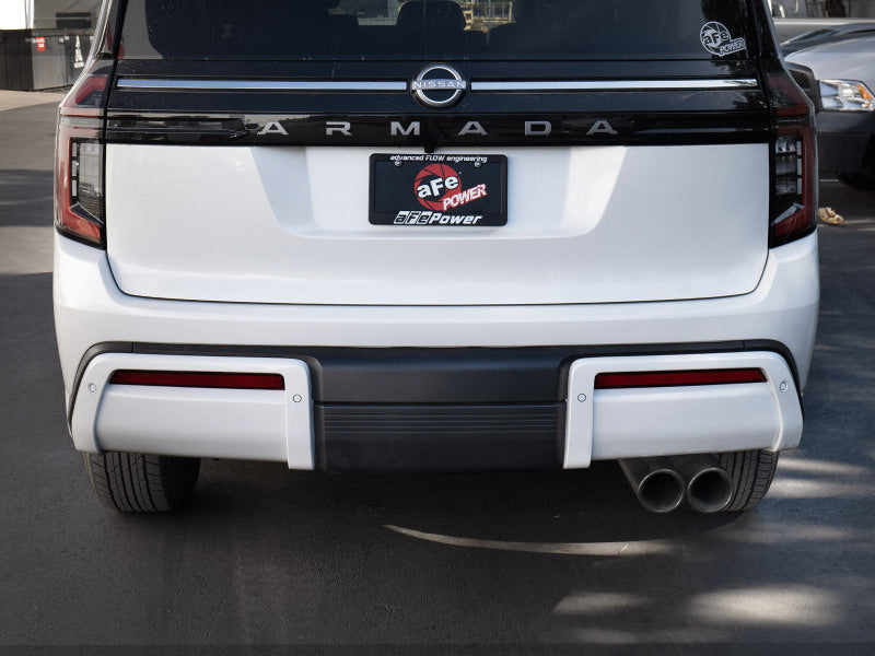 aFe Vulcan Series 3in Stainless Steel Cat-Back Exhaust w/ Black Tip Nissan Armada 25-26 V6-3.5L (tt) - 49-36143-B