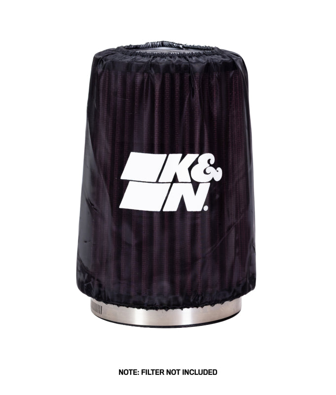 K&N Drycharger Air Filter Wrap Round Tapered Black 5.375in Base ID x 4.375in Top ID x 7 H - RU-2590DK
