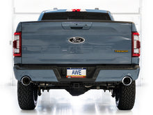 Load image into Gallery viewer, AWE Tuning 2021+ Ford F150 Tremor w/ Bumper Cutouts 0FG Non-Resonated Cat-Back w/ Chrome Silver Tips - 3020-32402