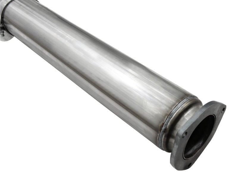 aFe MACHForce XP Exhaust 5in DPF-Back Stainless Steel Exhaust 2015 Ford Turbo Diesel V8 6.7L No Tip - 49-43064