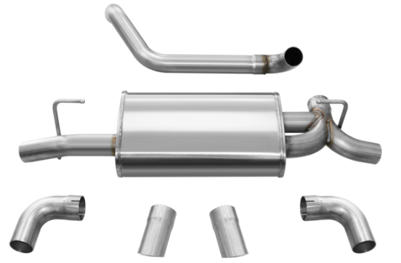 Corsa 2018-2025 Jeep Wrangler JL 2.5in Dual Rear Turn Down Exit Sport Axle-Back Exhaust - 21013