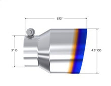 Load image into Gallery viewer, MBRP Universal Stainless Steel Dual Wall Tip 4.5in OD/3in Inlet/6.13in L - T5180BE