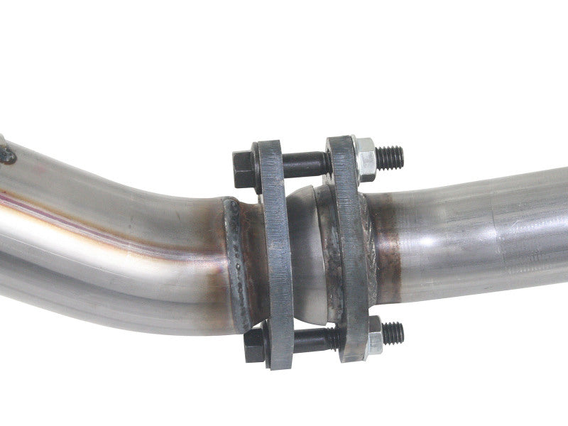 aFe Power Twisted Steel Loop Delete D/P & Y-Pipe SS 2in/2.5in 12-14 Jeep Wrangler (JK) V6 3.6L - 48-46210