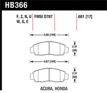 Load image into Gallery viewer, Hawk 04-10 Acura TSX / 99-08 TL / 01-03 CL / 03-10 Honda Accord EX DTC-60 Race Front Brake Pads - HB366G.681