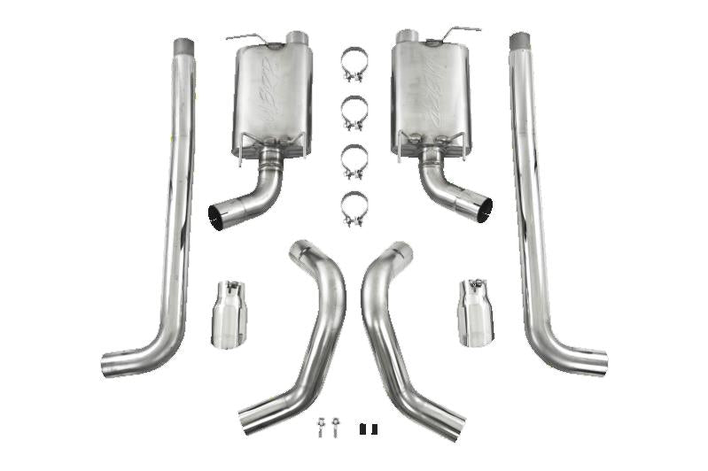 MBRP 05-09 Ford Shelby GT500 / GT Dual Split Rear Street Version 4in Tips T409 Exhaust System - S7269409