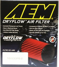 Load image into Gallery viewer, AEM Dryflow Conical Air Filter 5.5in Base OD / 4.75in Top OD / 5in Height - 21-2011DK