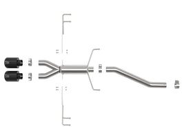 aFe Takeda 2.5in 304SS Axle-Back Exhaust System 17-19 Honda Civic Type R L4-2.0L (t) - Black Tip - 49-36626-B