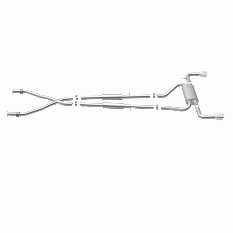 MagnaFlow 14 Infiniti Q50 V6 3.7L Cat-Back Polished Stainless Tips Dual Split Rear Exit Exhaust - 15310