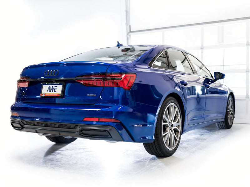 AWE Tuning Audi 2019-2023 C8 A6/A7 3.0T Touring Edition Cat-Back Exhaust- Turn Downs - 3015-31003