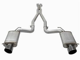 aFe Mach Force-Xp 3in CB Stainless Steel Dual Exhaust System w/ Black Tips 09-15 Cadillac CTS-V - 49-34063-B