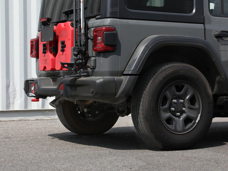 aFe MACH Force-Xp Axle-Back Exhaust System w/Polished Tip 18-20 Jeep Wrangler L4-2.0T / V6-3.6L - 49-48070-1P