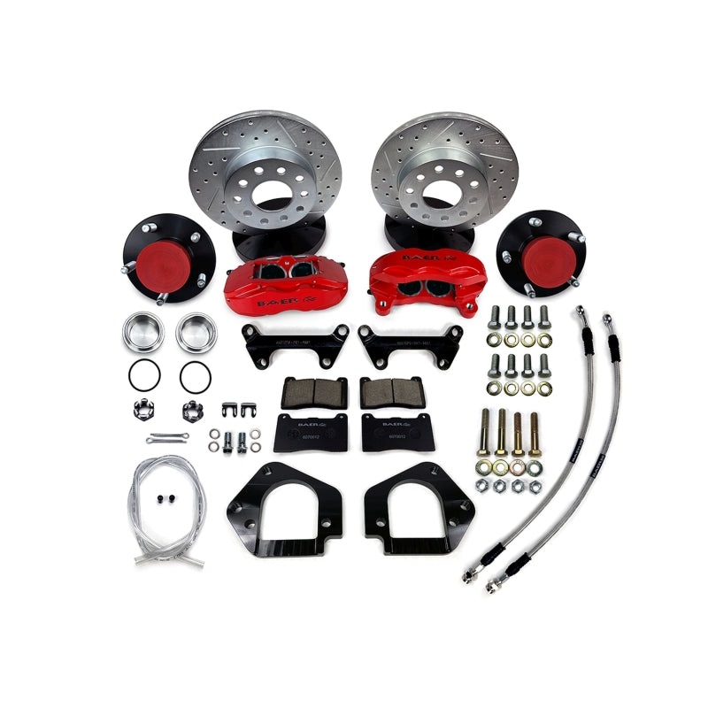 Baer Brakes 64-72 Buick Skylark 11in SS4 Alum Hub Front SDZ Brake Kit - Fire Red - 4301605FR