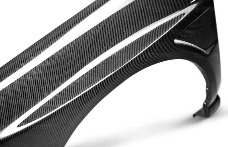 Seibon 06-07 Subaru WRX/STi (Sedan Only) 10mm Wider Carbon Fiber Fenders - FF0607SBIMP