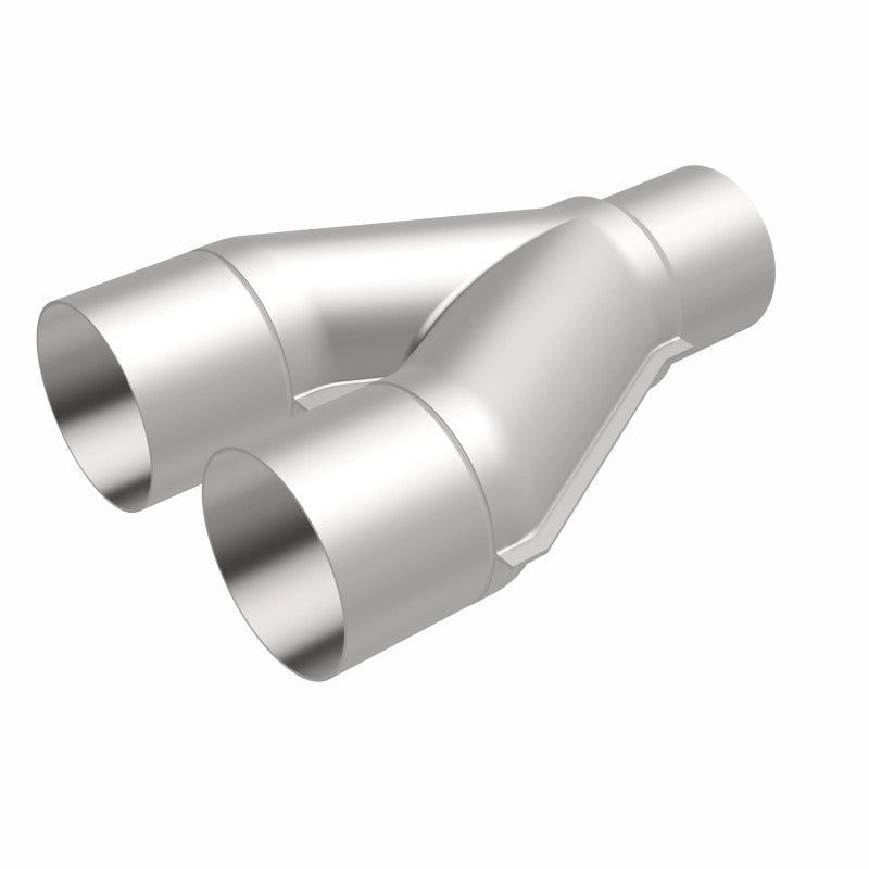 MagnaFlow Universal Trans Y-Pipe All SS 4inch (Dual) 3.5inch (Single) x 13inch (Overall) - 10800