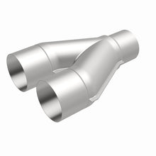 Load image into Gallery viewer, MagnaFlow Universal Trans Y-Pipe All SS 4inch (Dual) 3.5inch (Single) x 13inch (Overall) - 10800
