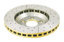 Load image into Gallery viewer, DBA 05-14 Ford Mustang GT Front Street Series Drilled &amp; Slotted Rotor w/Gold Hat - DBA2113X