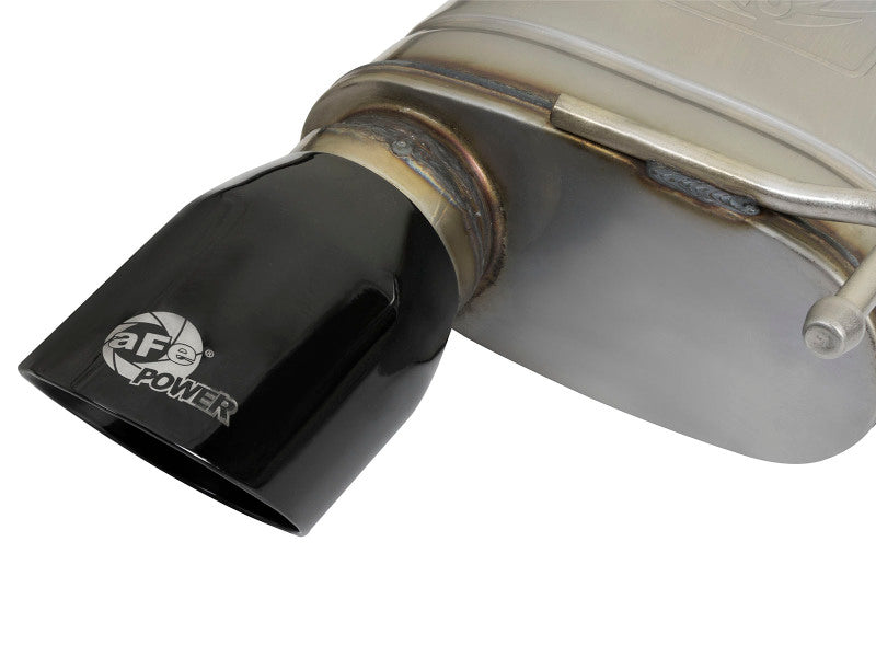 aFe MACHForce XP 2.5in 409 Stainless Axle Back Exhaust w/ Black Tips 15-17 Ford Mustang I4-2.3L (t) - 49-43085-B