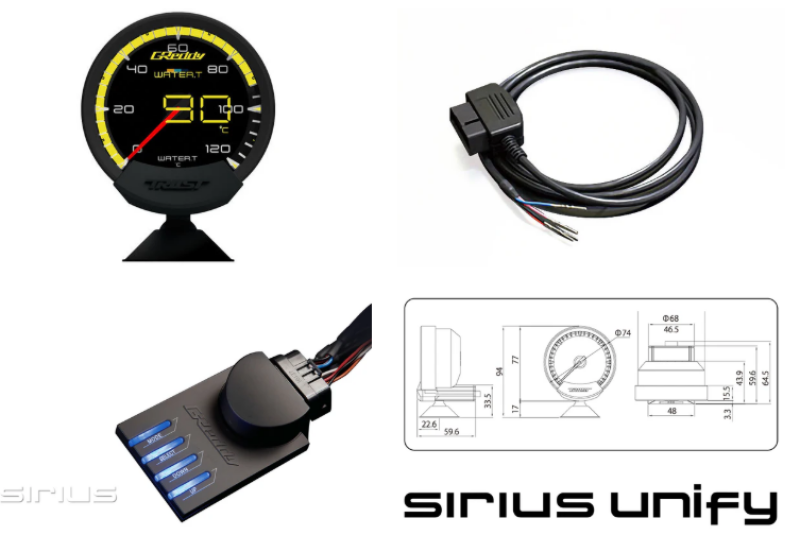 GReddy Sirius OBD Set (Water Unify) - 74mm - 16001761