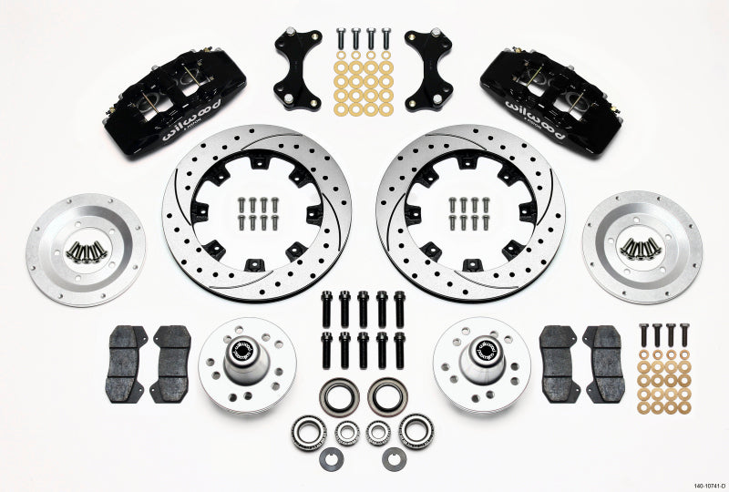 Wilwood Dynapro 6 Front Hub Kit 12.19in Drilled WWE ProSpindle - 140-10741-D