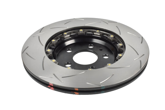 DBA 17-23 Tesla Model 3 Rear 5000 Series 2-Piece Slotted Rotor w/Black Hat - DBA53943BLKS