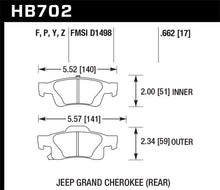 Load image into Gallery viewer, Hawk 11-12 Dodge Durango / 11-12 Jeep Grand Cherokee HPS Rear Street Brake Pads - HB702F.662