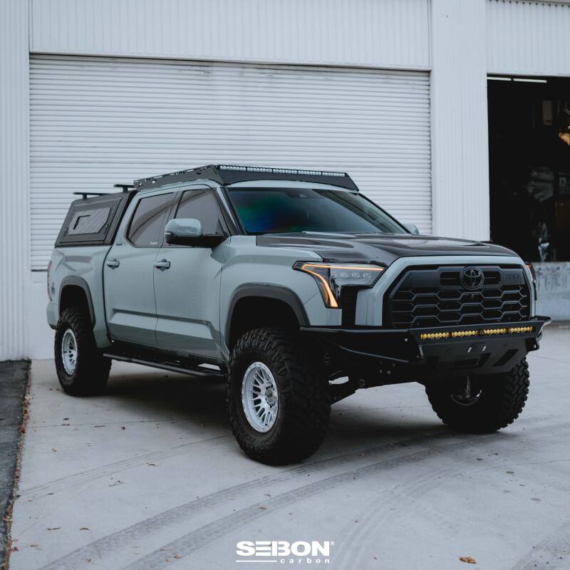 Seibon 22-24 Toyota Tundra / 23-24 Toyota Sequoia RR-Style Carbon Fiber Hood - HD23TYTU-RR