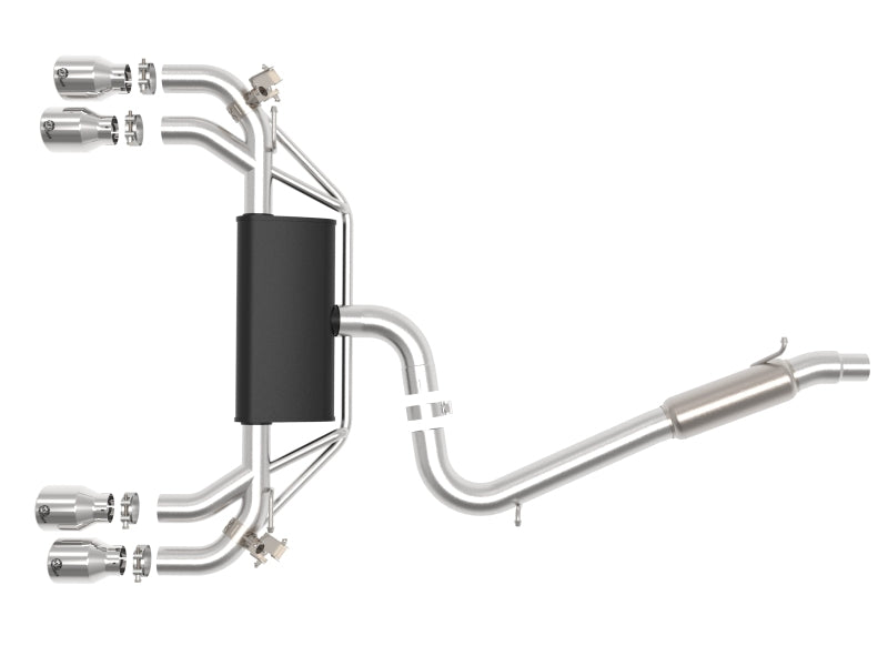 aFe POWER MACH Force-Xp 15-19 Volkswagen Golf R L4-2.0L(T) 304 SS Cat-Back Exhaust System - Polished - 49-36430-P