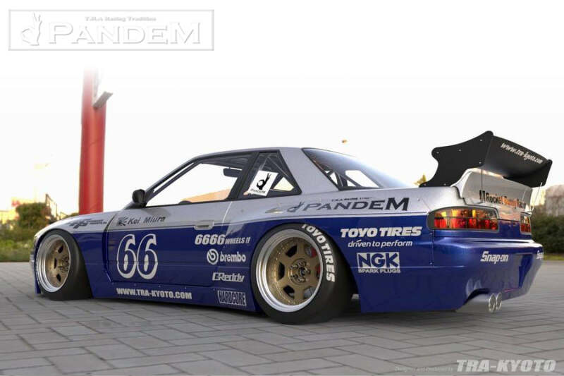 GReddy 89-94 Nissan 240SX Coupe w/ Silvia Headlights Pandem S13 Full Wide-Body Aero Kit w/o GT Wing - 66920280