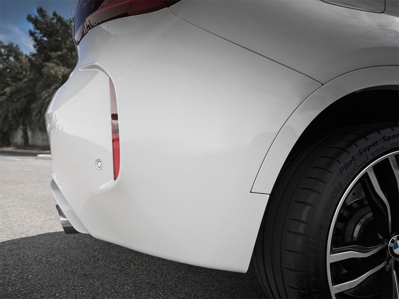 aFe MACH Force-Xp 3.5in. 304 SS C/B Exhaust w/o Muffler 15-18 BMW X5 M V8-4.4L (tt) - Polished Tip - 49-36342-P