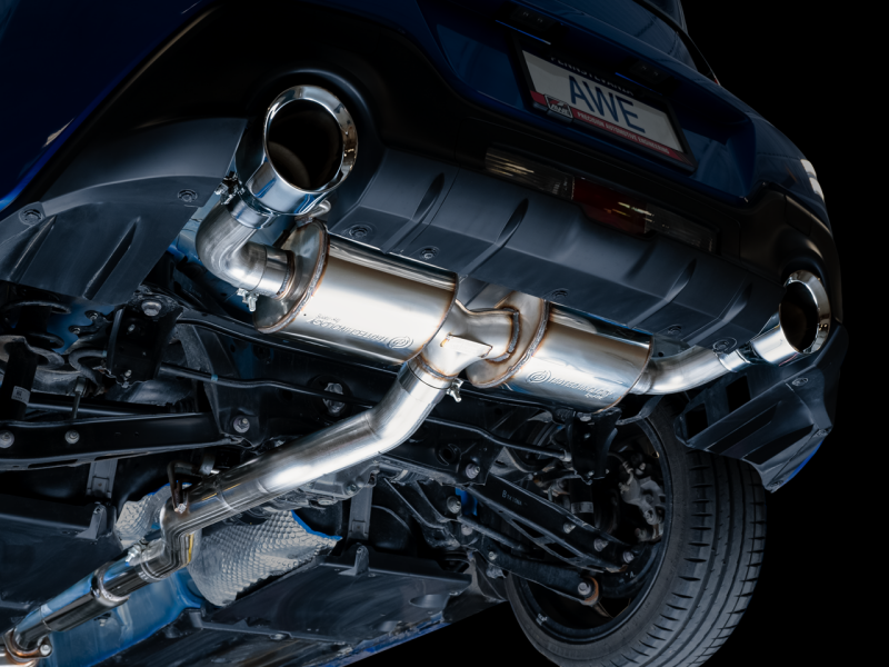 AWE Tuning Subaru BRZ/ Toyota GR86/ Toyota 86 Touring Edition Cat-Back Exhaust- Chrome Silver Tips - 3015-32486