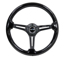 Load image into Gallery viewer, NRG Reinforced Steering Wheel (350mm / 3in. Deep) Blk Wood w/Blk Matte Spoke/Black Center Mark - RST-018BK-BK