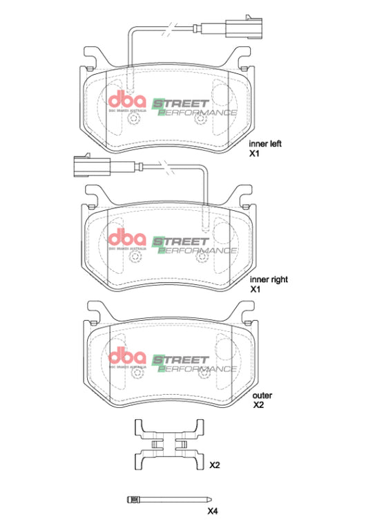 DBA 2017+ Alfa Romeo Giulia Quadrifoglio SP Performance Rear Brake Pads - DB15222SP