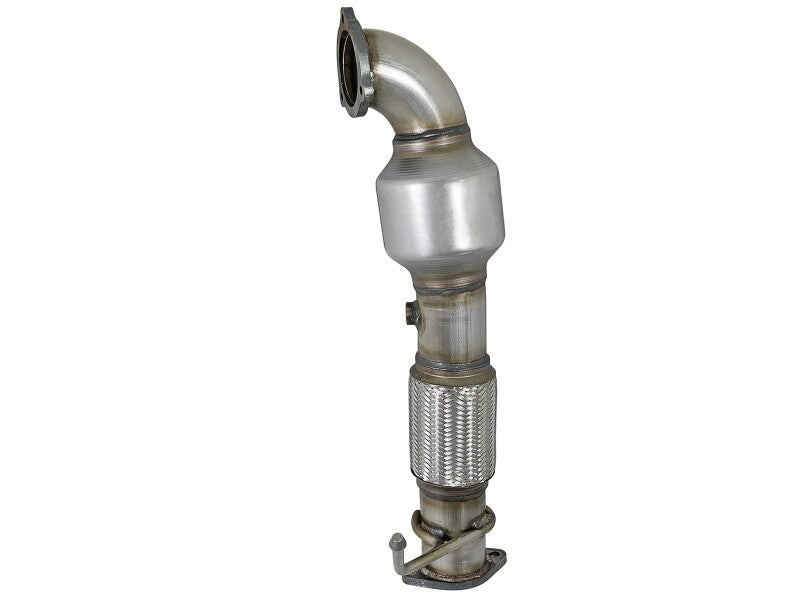 aFe Power Twisted Steel SS304 Downpipe 2.5in w/Cat 17-18 Hyundai Elantra L4-1.6L (t) - 48-37001-1HC