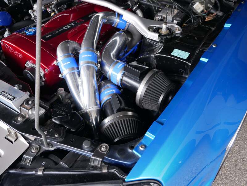 GReddy 95-02 Nissan Skyline GT-R BCNR33/BNR34 Twin Airinx AY-S Intake Kit w/ 80mm Z32 Airflow Meters - 11920264