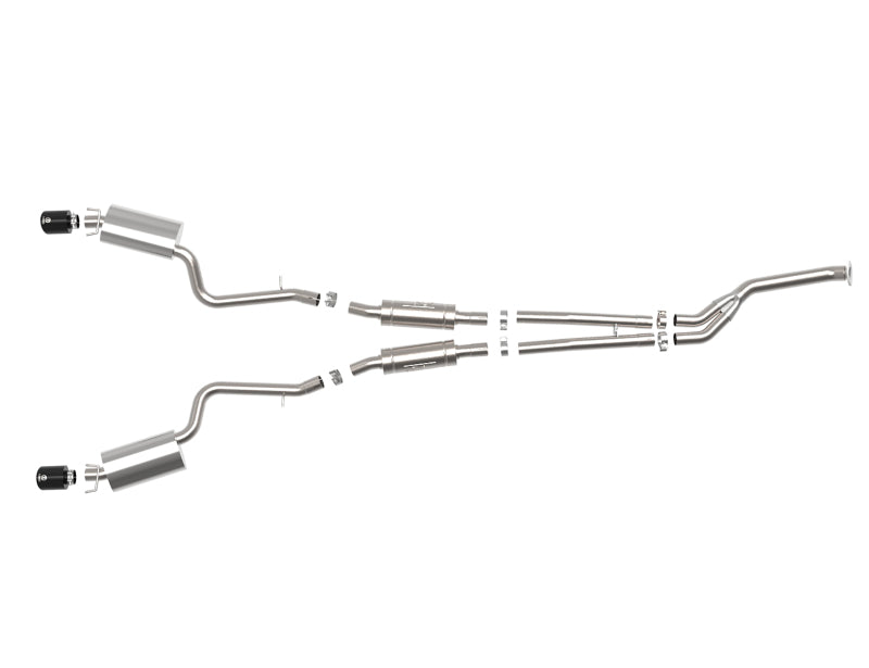 aFe POWER Takeda 16-17 Lexus IS200t L4-2.0L (t) 2.5in-3in 304 SS CB Exhaust w/ Black Tips - 49-36059-B