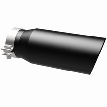 Load image into Gallery viewer, MagnaFlow Tip Stainless Black Coated Single Wall Round Single Outlet 5in Dia 4in Inlet 13in L - 35238