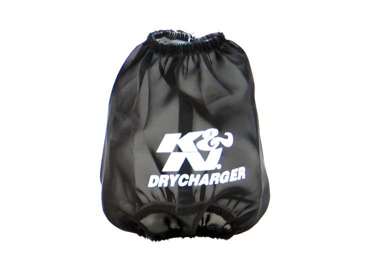 K&N Drycharger Round Tapered Air Filter Wrap - Black 5.125in Base ID x 3.5in Top ID x 6in H - RC-4160DK