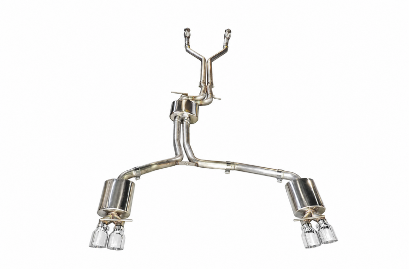 AWE Tuning Audi C7 / C7.5 S6 4.0T Touring Edition Exhaust - Polished Silver Tips - 3415-42010