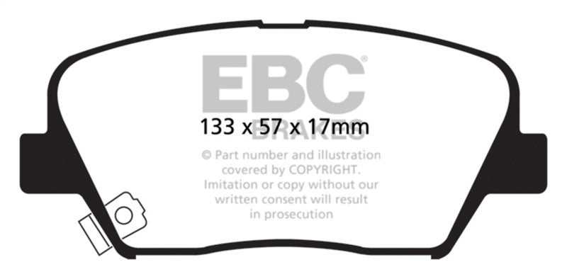 EBC 13+ Hyundai Santa Fe 2.0 Turbo Greenstuff Front Brake Pads - DP61863