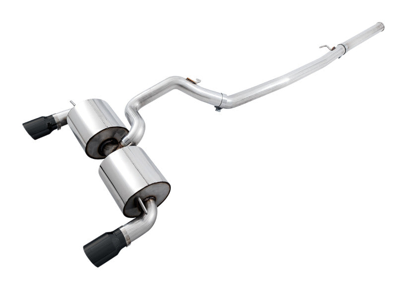 AWE Tuning Ford Focus RS Touring Edition Cat-Back Exhaust - Non-Resonated - Diamond Black Tips - 3015-33088