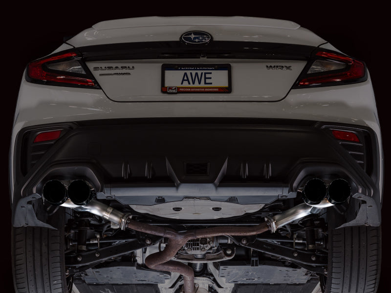 AWE Tuning 22-25 Subaru VB WRX Track Edition Axle-Back Exhaust - Diamond Black Tips - 3020-43424