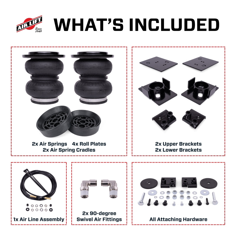 Air Lift 20-25 Jeep Gladiator (4WD) LoadLifter 5000 Air Spring Kit w/ Cradle - 57415