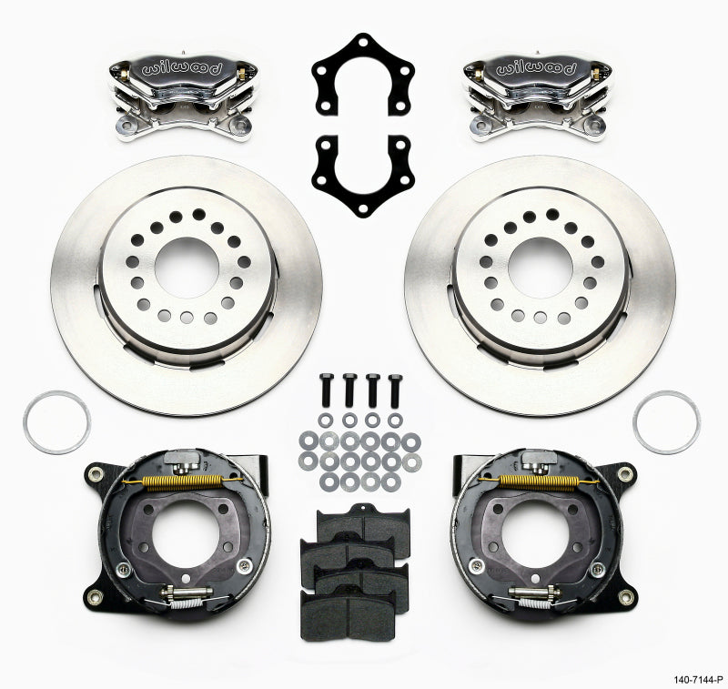 Wilwood Forged Dynalite P/S Park Brake Kit Polished Mopar/Dana 2.36in Off w/Snap Ring Bearing - 140-7144-P