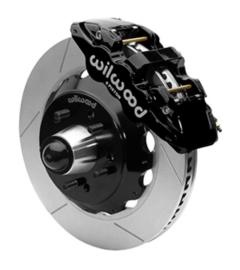 Wilwood AERO6 Front Truck Kit 14.00in Black 88-98 GMC Truck C1500/C2500 - 140-15951