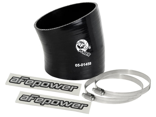 aFe Magnum FORCE Intake Coupling Kit (3-1/2IN ID to 3-1/4 IN ID x 15 Deg.) Elbow Coupler - Black - 59-00090