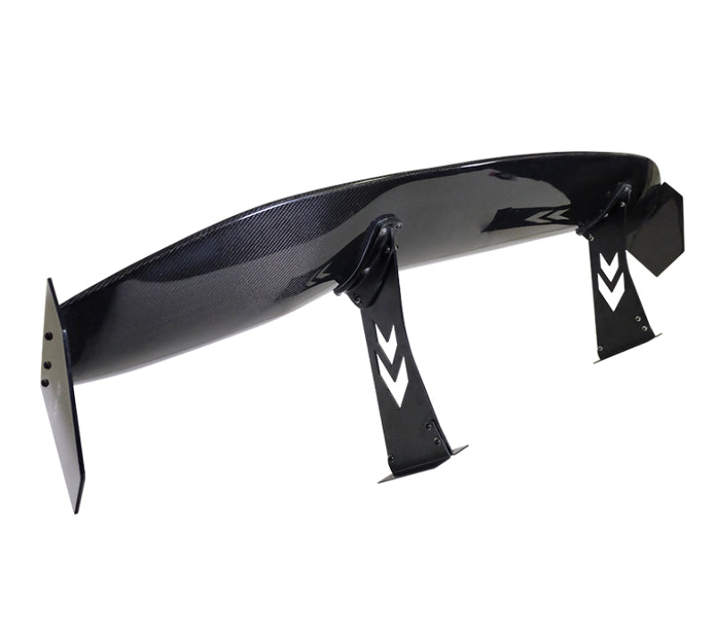 NRG Carbon Fiber Spoiler - Universal (69in.) w/NRG Logo / Stand Cut Out / Large Side Plate - CARB-A691NRG
